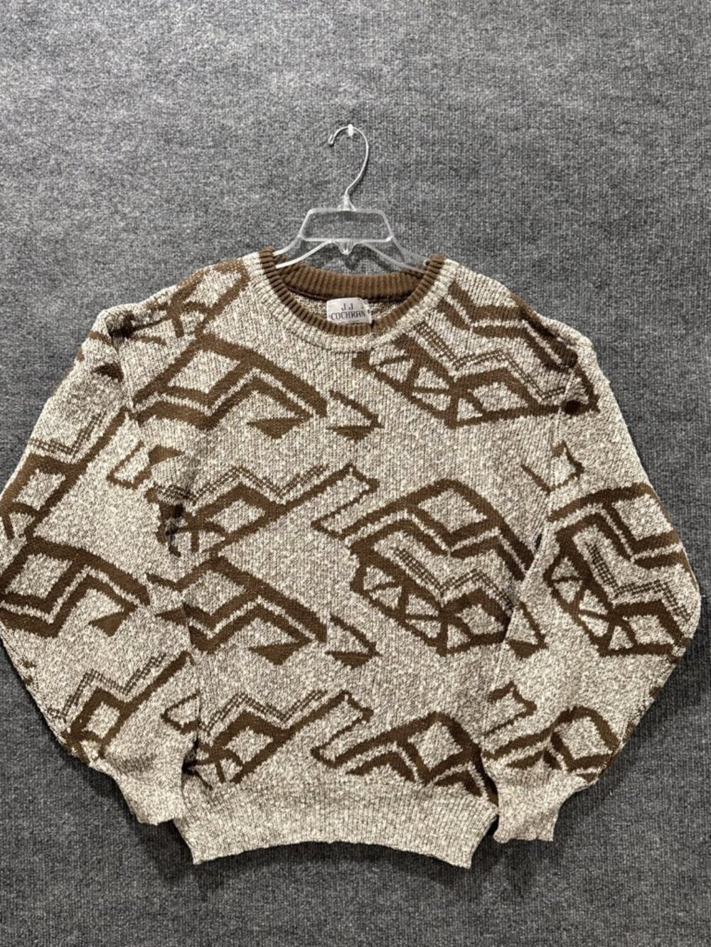 J.J Cochran 90 S Jj Cochran Coogi Style Long Sleeve Pullover Sweater Sz XL